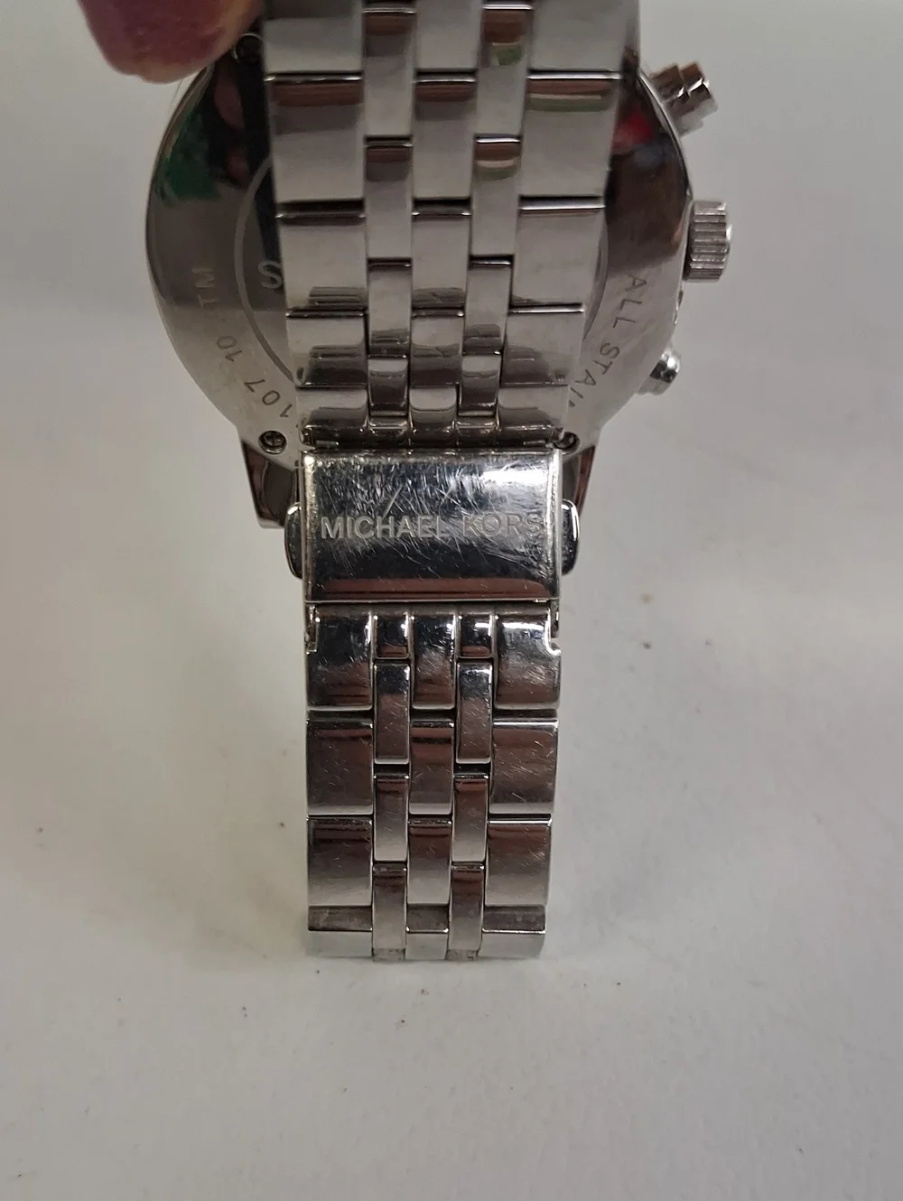 Michael Kors Ritz White Dial Silver Stainless Steel Strap Watch for Women